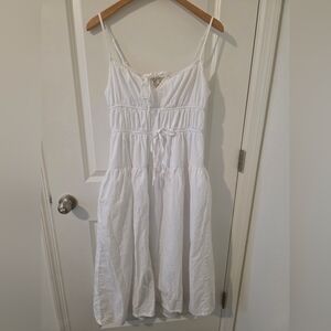 SIM & SAM White Midi Dress